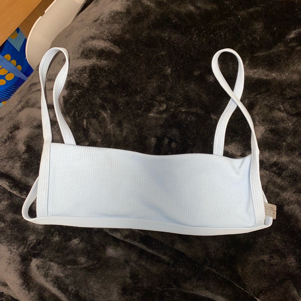 Blue bathing suit top